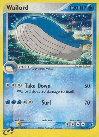 Wailord 14/109 - Ruby & Sapphire Reverse Holofoil