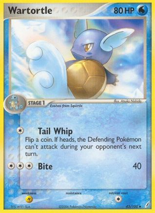 Wartortle 43/100 - Crystal Guardians Reverse Holofoil