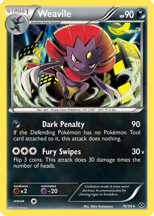 Weavile 70/99 - Next Destinies Reverse Holofoil