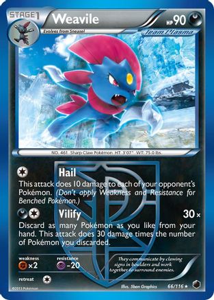 Weavile 66/116 - Plasma Freeze