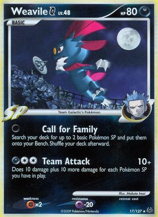 Weavile G 17/127 - Platinum Reverse Holofoil