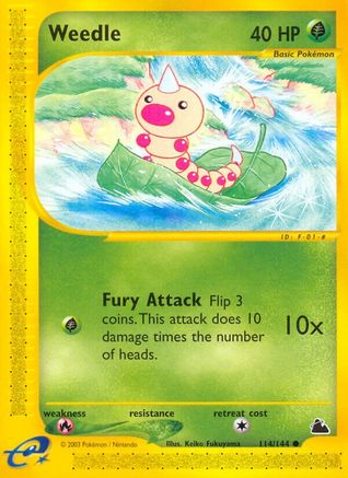 Weedle 114/144 - Skyridge Reverse Holofoil