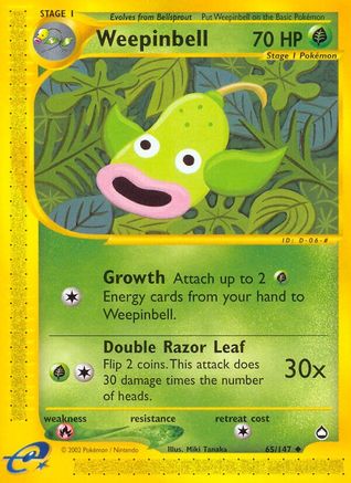 Weepinbell 65/147 - Aquapolis Reverse Holofoil