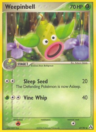 Weepinbell 47/92 - Legend Maker Reverse Holofoil