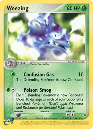 Weezing 24/109 - Ruby & Sapphire Reverse Holofoil