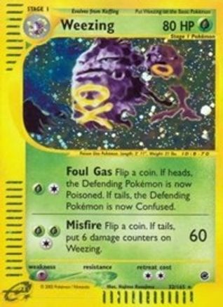 Weezing 32/165 - Expedition Base Set Holofoil