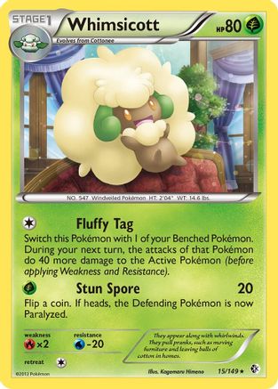 Whimsicott 15/149 - Boundaries Crossed Reverse Holofoil