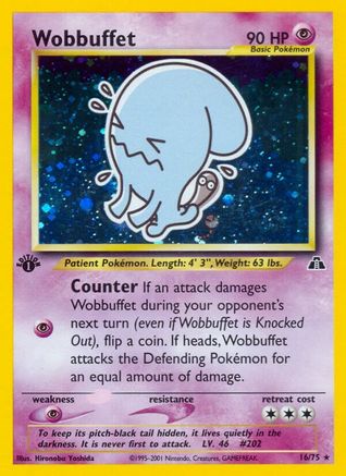 Wobbuffet 16/75 - Neo Discovery Unlimited Holofoil