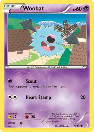 Woobat 70/149 - Boundaries Crossed Reverse Holofoil