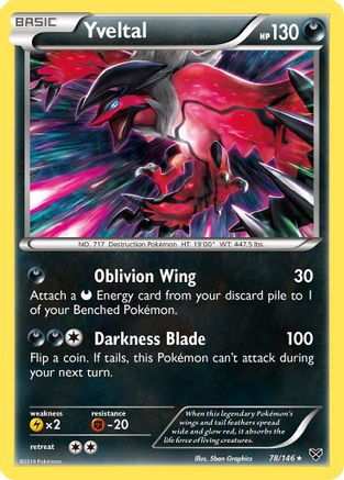 Yveltal 78/146 - XY Reverse Holofoil