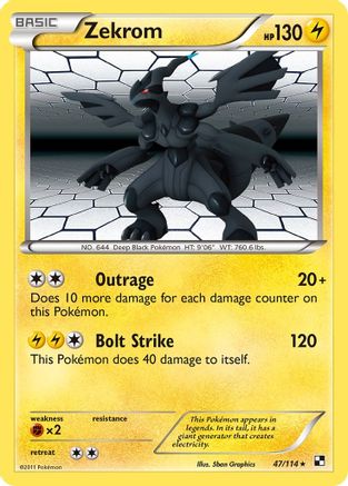 Zekrom 47/114 - Black & White Reverse Holofoil