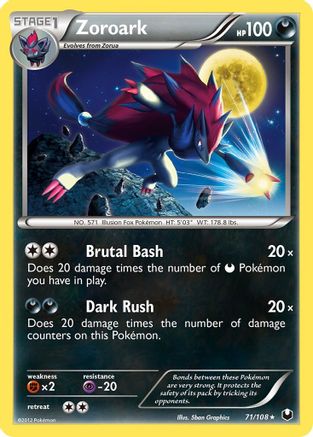 Zoroark 71/108 - Dark Explorers Reverse Holofoil