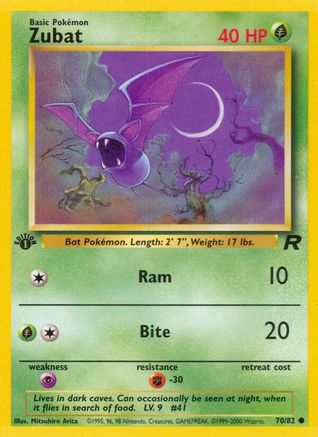 Zubat 70/82 - Team Rocket 1st Edition