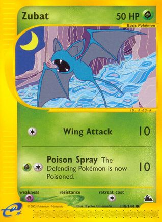 Zubat 118/144 - Skyridge Reverse Holofoil