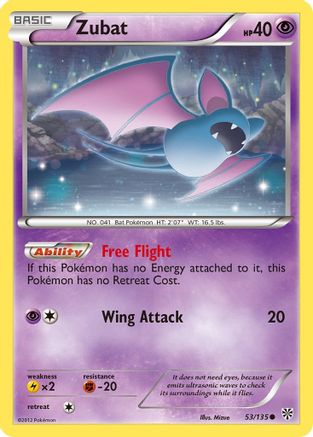 Zubat 53/135 - Plasma Storm Reverse Holofoil