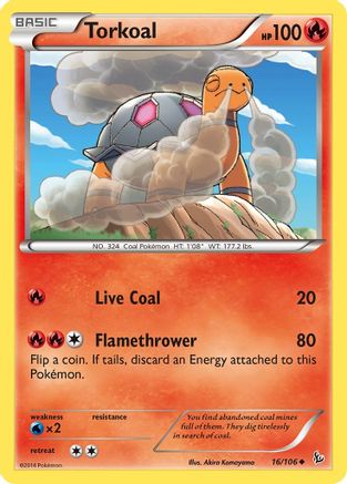 Torkoal 16/106 - Flashfire Reverse Holofoil