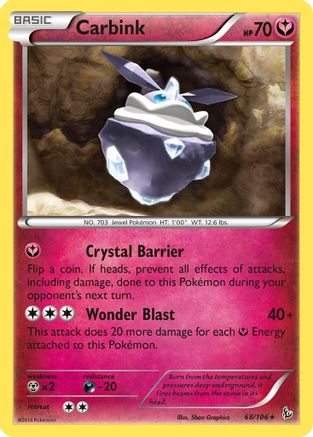 Carbink 68/106 - Flashfire Holofoil