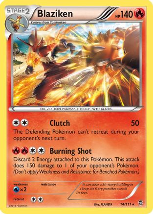 Blaziken 14/111 - Furious Fists Reverse Holofoil