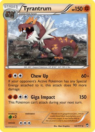 Tyrantrum 62/111 - Furious Fists Reverse Holofoil