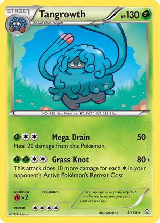 Tangrowth 5/160 - Primal Clash Reverse Holofoil