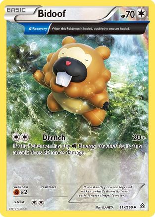 Bidoof 117/160 - Primal Clash Reverse Holofoil