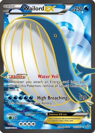 Wailord EX (Full Art) 147/160 - Primal Clash Holofoil