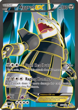 Aggron EX (153 Full Art) 153/160 - Primal Clash Holofoil