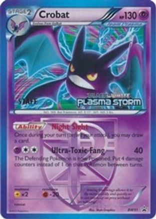 Crobat - BW51 (Team Plasma) (Prerelease) [Staff] BW51 - Black and White Promos Holofoil