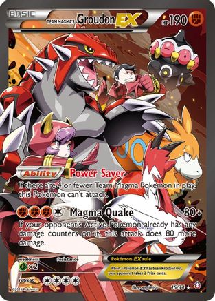 Team Magma's Groudon-EX 15/34 - Double Crisis Holofoil