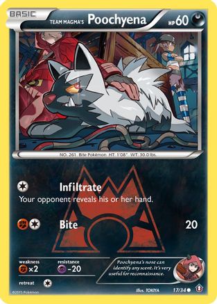 Team Magma's Poochyena 17/34 - Double Crisis