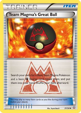 Team Magma's Great Ball 31/34 - Double Crisis Reverse Holofoil