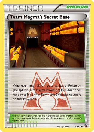 Team Magma's Secret Base 32/34 - Double Crisis Reverse Holofoil