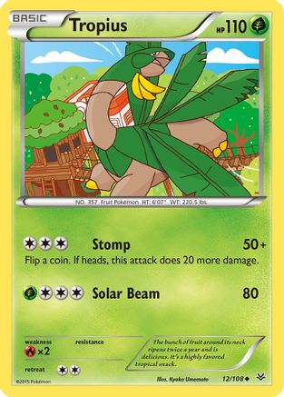 Tropius 12/108 - Roaring Skies Reverse Holofoil