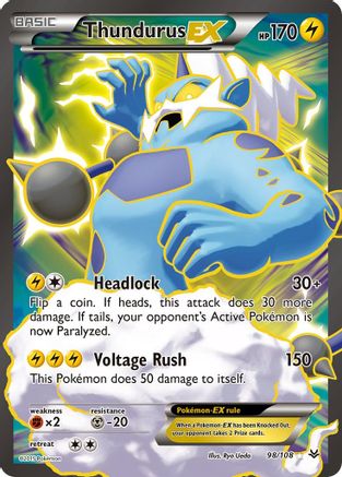 Thundurus-EX 98/108 - Roaring Skies Holofoil