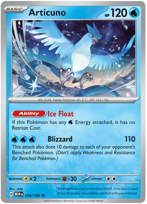 Articuno - Holo - 144/165 - Pokemon 151 (English) - PokeRand