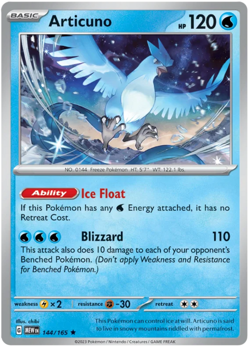 Articuno - Holo - 144/165 - Pokemon 151 (English) - PokeRand