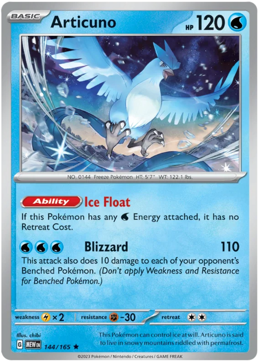 Articuno - Holo - 144/165 - Pokemon 151 (English) - PokeRand