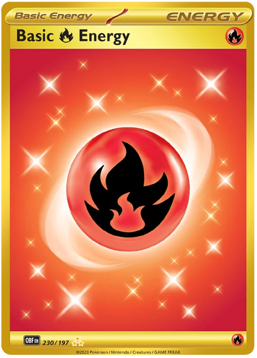 Basic Fire Energy (230/197) Hyper Rare - Obsidian Flames - PokeRand