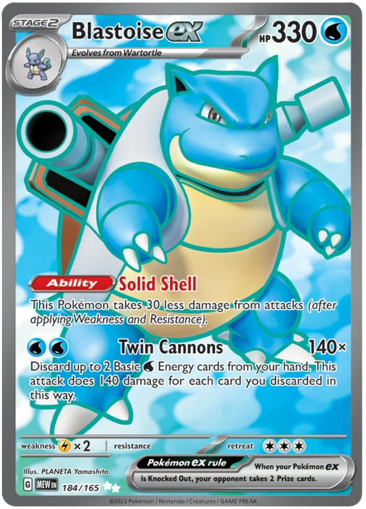 Blastoise ex - Ultra Rare - 184/165 - Pokemon 151 (English) - PokeRand