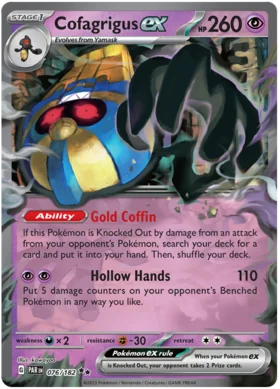 Cofagrigus ex (076/182) Holo Paradox Rift - PokeRand