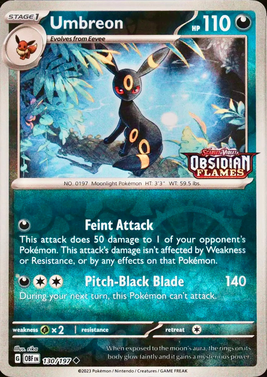 Umbreon - Obsidian Flames Stamped Promo (Europe Exclusive) 130/197