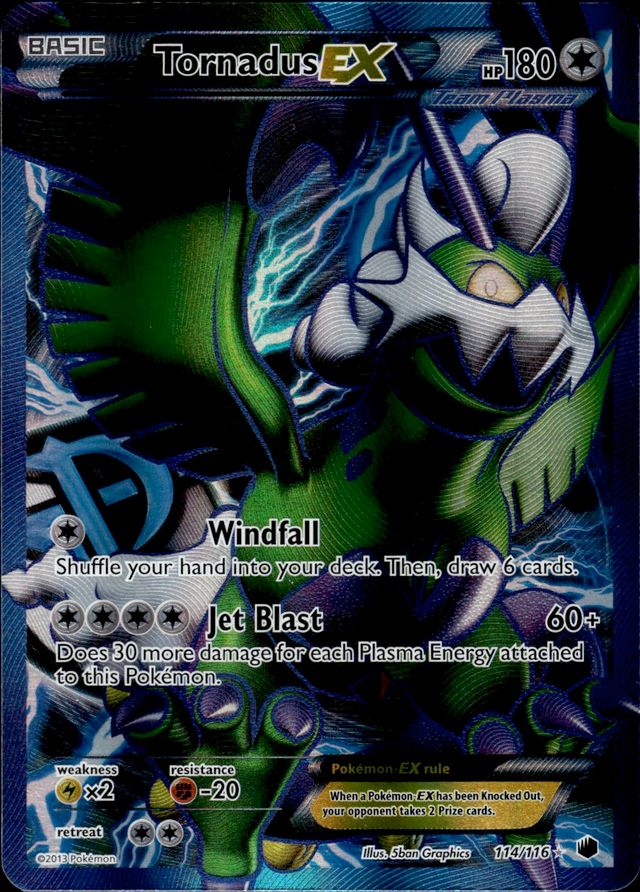 Tornadus EX (114/116) - Plasma Freeze - Light Play