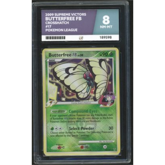 Butterfree FB Crosshatch Holo - 2009 Supreme Victors Pokemon League - ACE 8