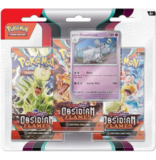 3 Pack Blister - Obsidian Flames - Eevee or Houndstone