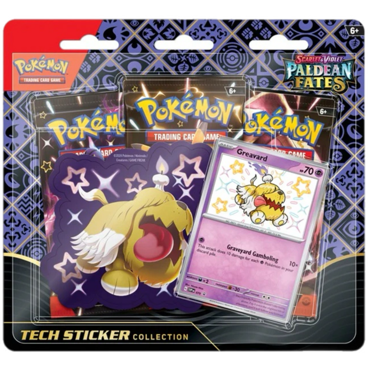 Paldean Fates Tech Sticker Collection – Fidough/Greavard/Maschiff