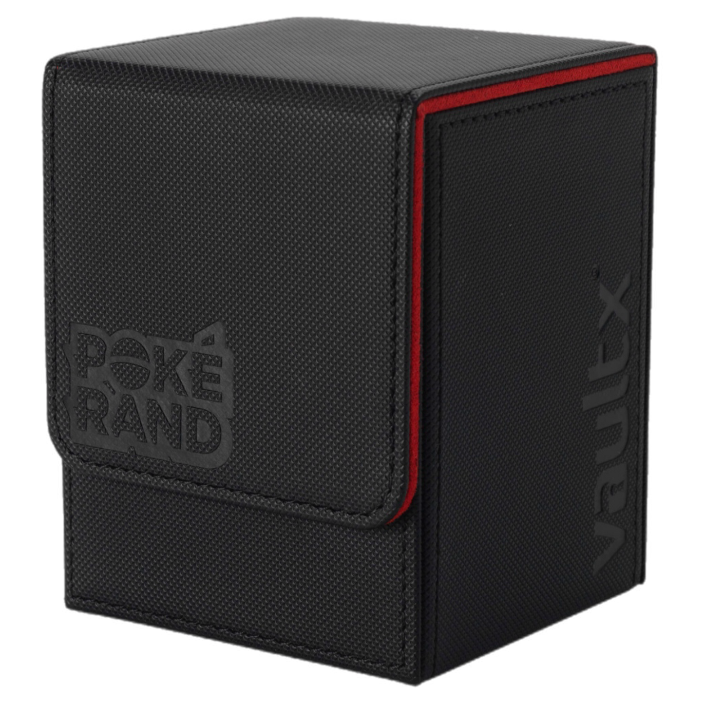 PokeRand Exclusive Vault X ® Premium Large Deck Box (Black & Red)