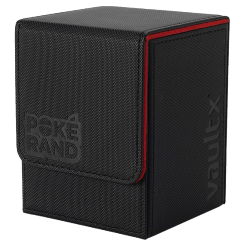 PokeRand Exclusive Vault X ® Premium Large Deck Box (Black & Red)