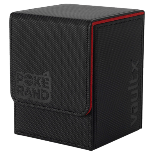 PokeRand Exclusive Vault X ® Premium Large Deck Box (Black & Red)