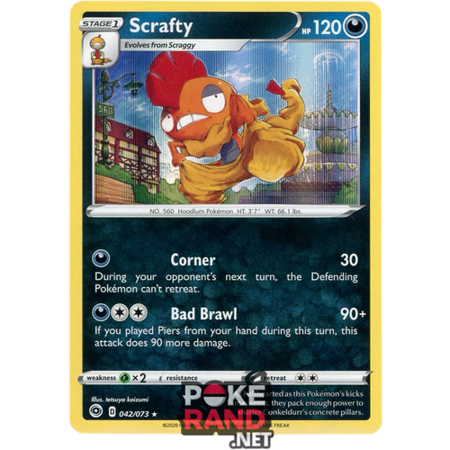 Scrafty Holo (042/073) - Champion's Path