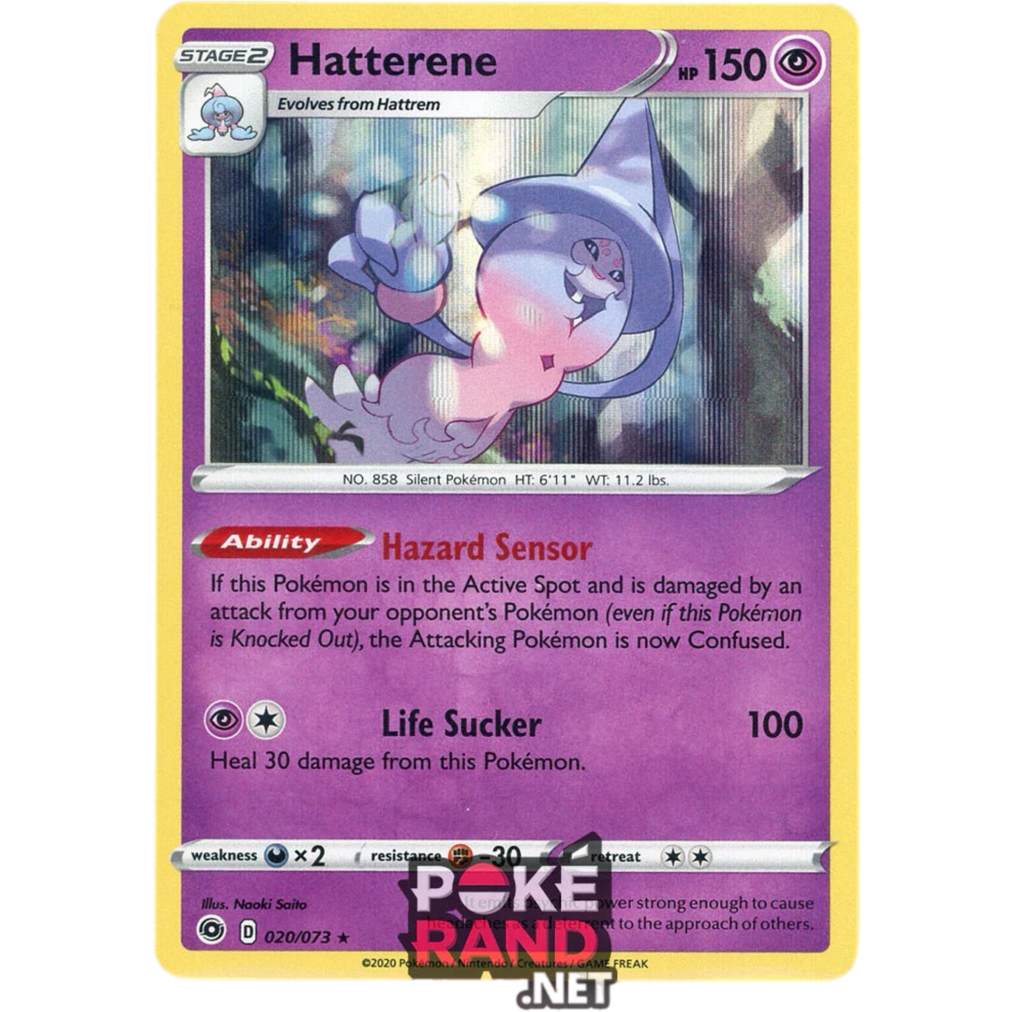 Hatterene Holo (020/073) - Champion's Path